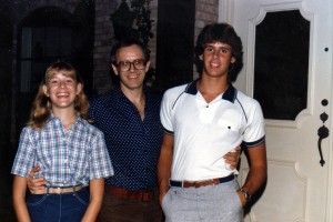 John and his kids, Lauren and Matt, 1982